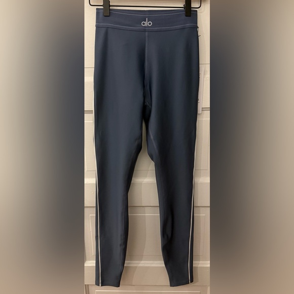 Alo Yoga Airlift High-Waist Suit Up Legging Bluestone / White S - Picture 4 of 6